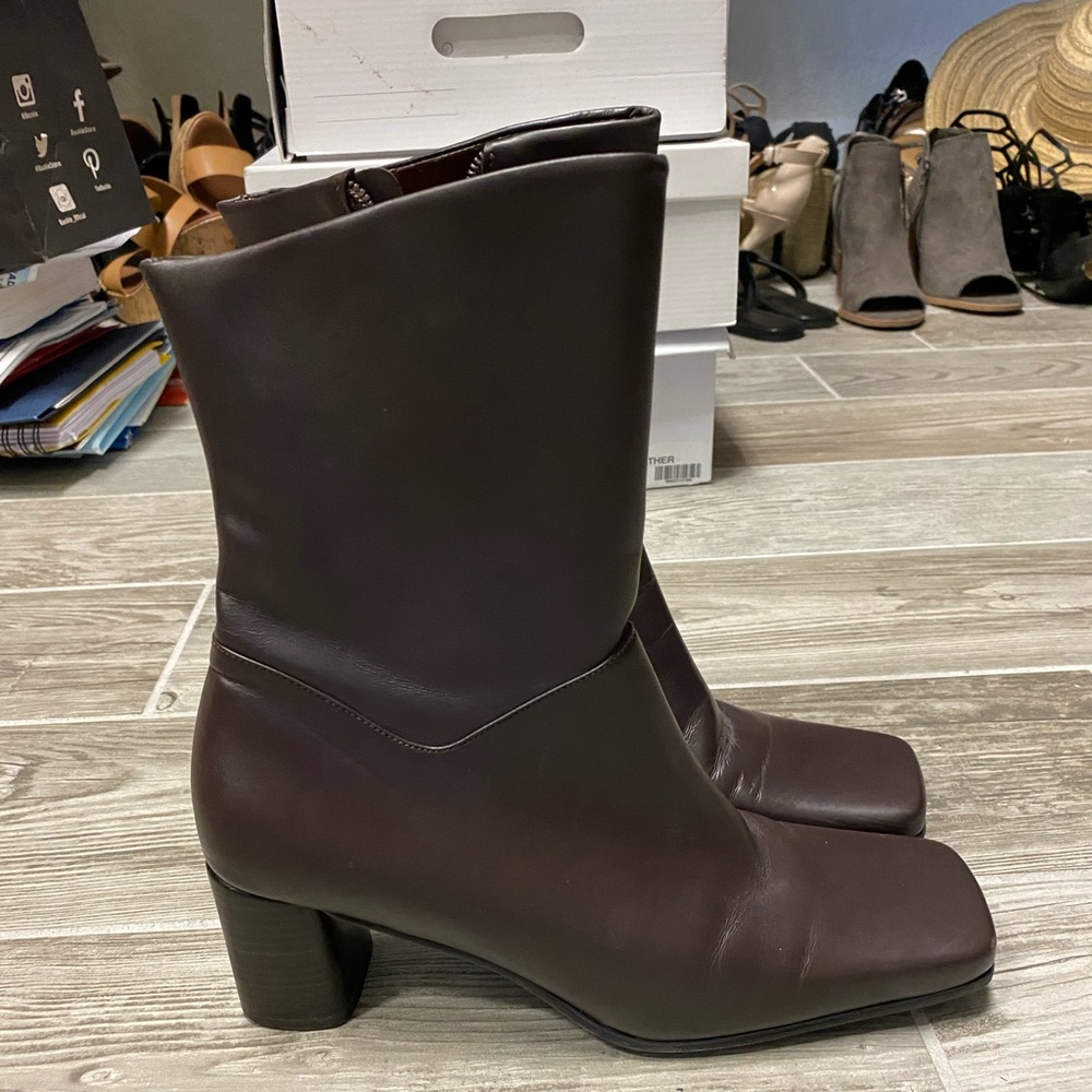 Brown booties